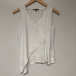 Cable & Gauge Small White Asymmetrical Tank Top